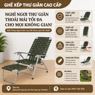 GHẾ DÙ THƯ GIÃN CAO CẤP – THOÁNG MÁT, ÊM ÁI, SIÊU TIỆN LỢI